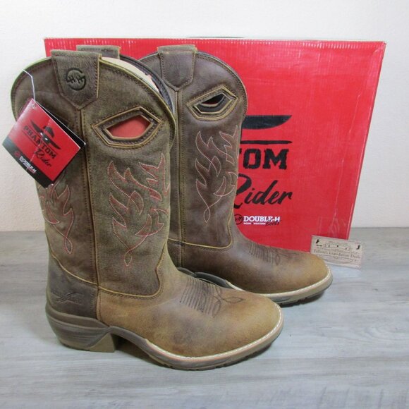Double H Men's Phantom Rider 12" U Toe Feudal Western Boots DH5421 - Picture 1 of 4